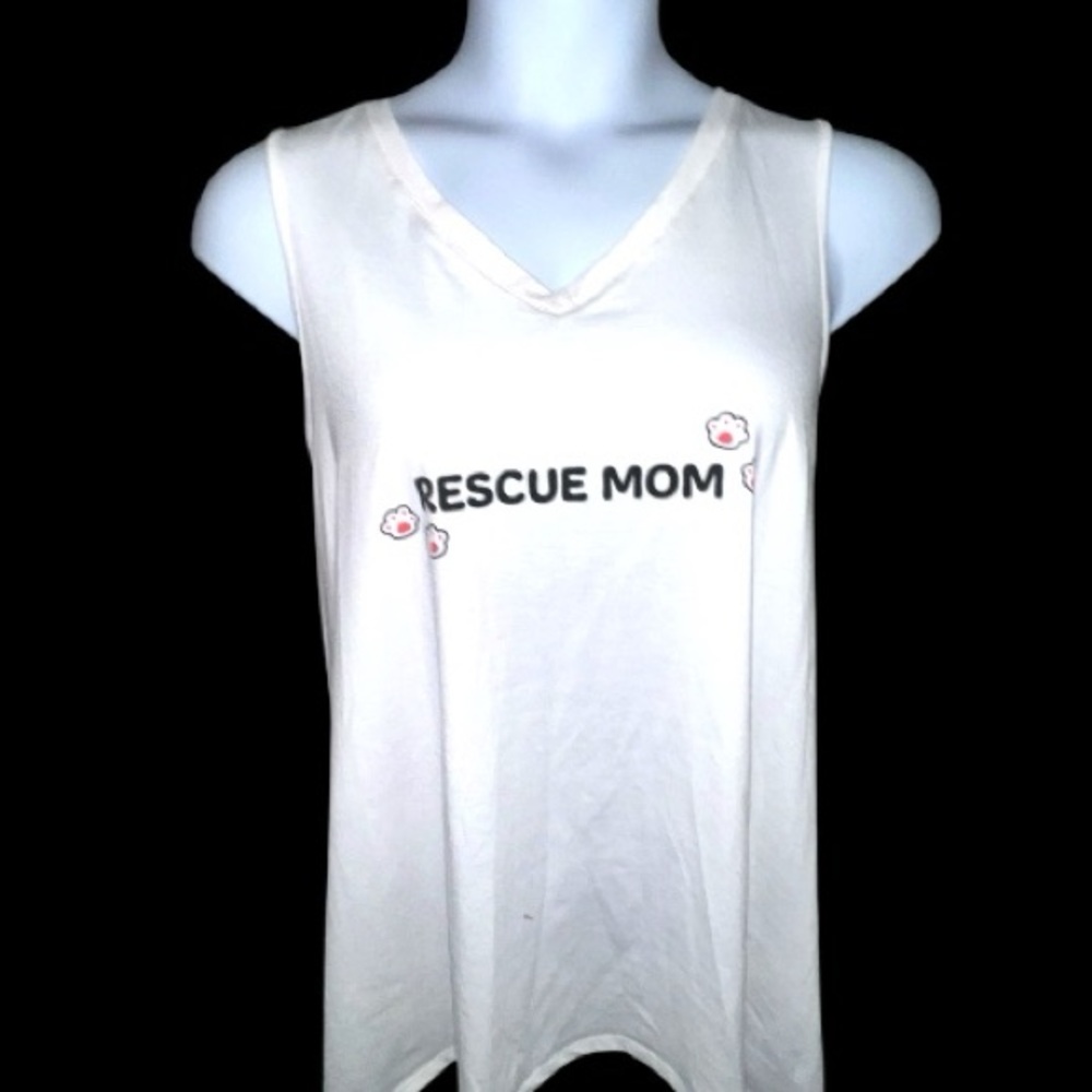 Lularoe Rescue Mom Kids Tank Top - Cream